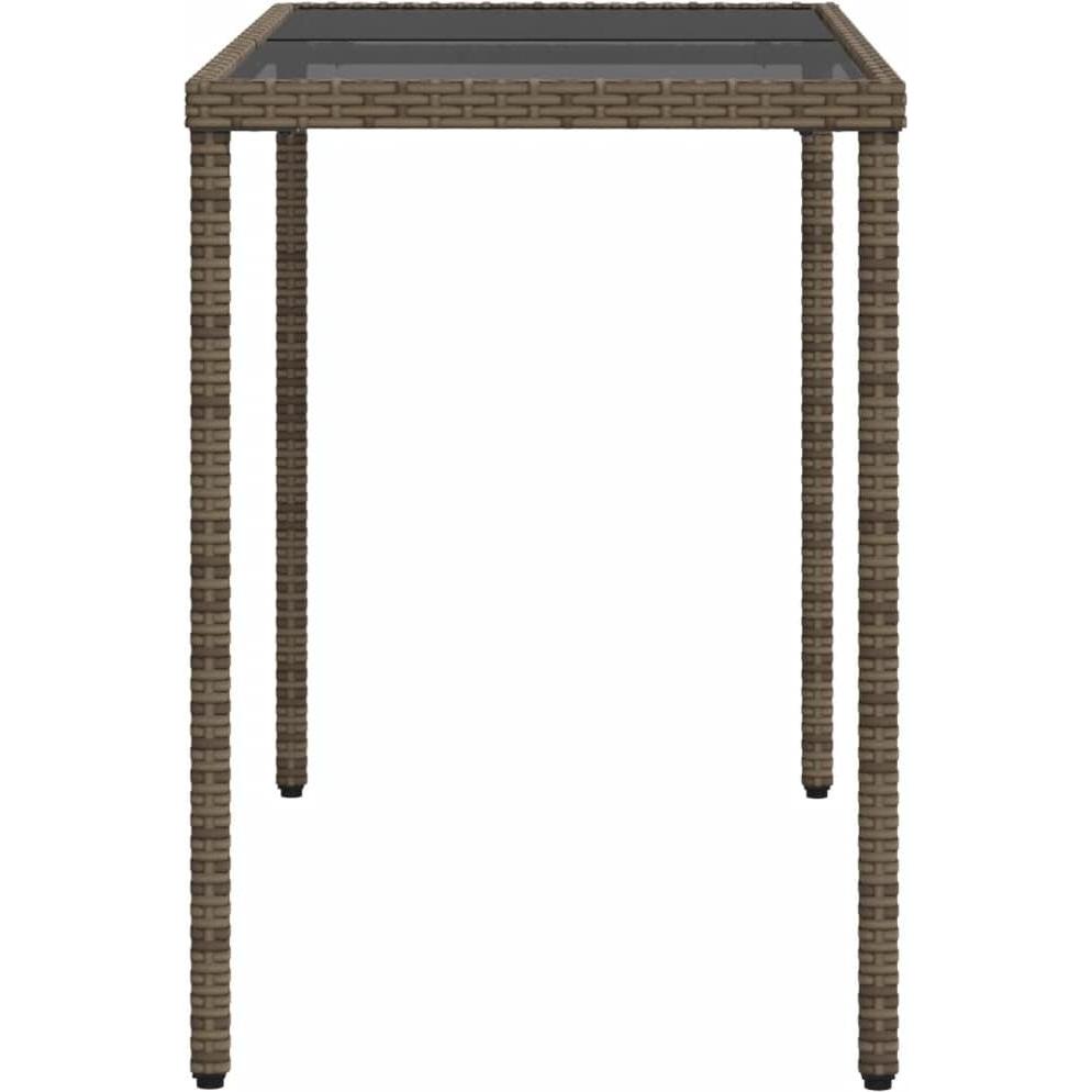 VidaXL, Gartentisch + Balkontisch, Gartentisch mit Glasplatte (115 cm)