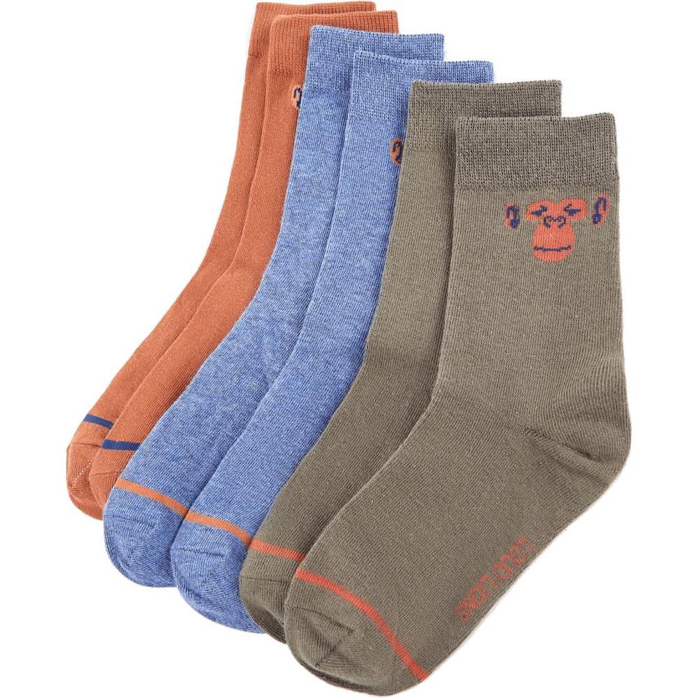 VidaXL, Unisex, Socken, Kindersocken 5 Paar EU 30-34,Material: 78 % Baumwolle. 20, Braun, (5er Pack, 30 - 34)