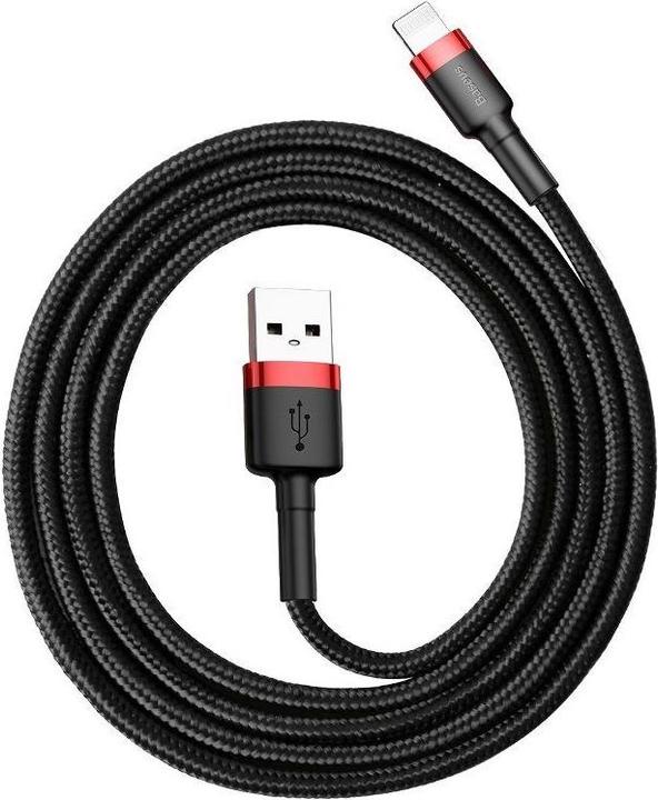 Produktbild Baseus cafule Cable USB For iP 2A 3m Red+Black (3 m, USB 2.0)