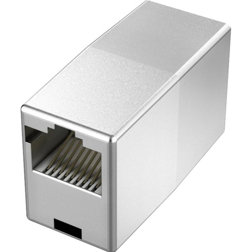 Hama CAT-5e-Netzwerkadapter, Gigabit Ethernet, 1 Gbit/s (RJ45, RJ45 (1x)), Netzwerkadapter, Silber