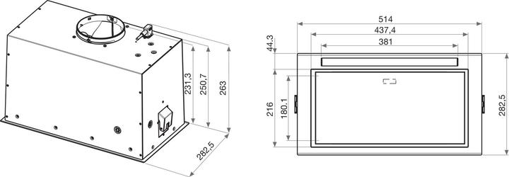 Produktbild Whirlpool WCTH 63F LEB X (Unterbauhaube)