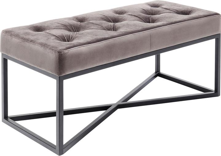 Actual product image Kare Design Bench Crossover Grey Black 90x40cm (90 cm)