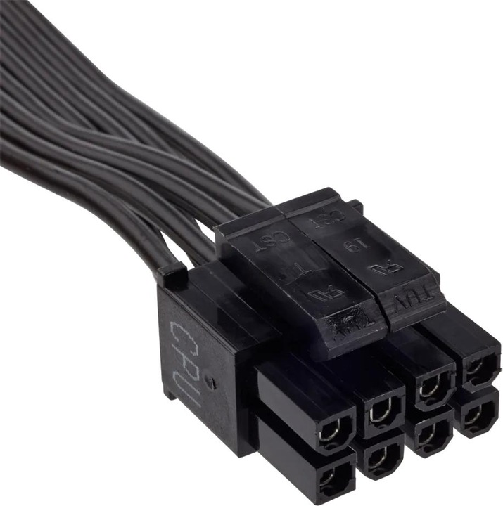 Immagine prodotto Corsair Tipo 3 Flat Black Ribbon Cable EPS12v/ATX12v 4+4 pin, compatibile con tutti i tipi 3 pin out PSU