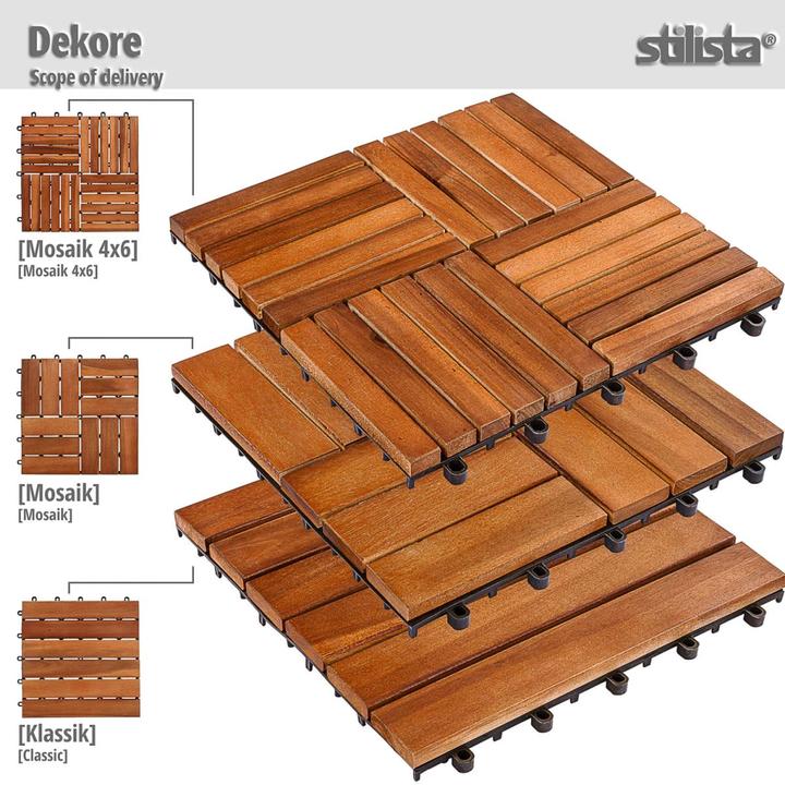 Produktbild Stilista Holzfliesen (55 x, 30 x 30 cm)
