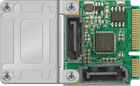 Produktbild Delock Mini PCIe I/O PCIe half size 2 x SATA 6 Gb/s