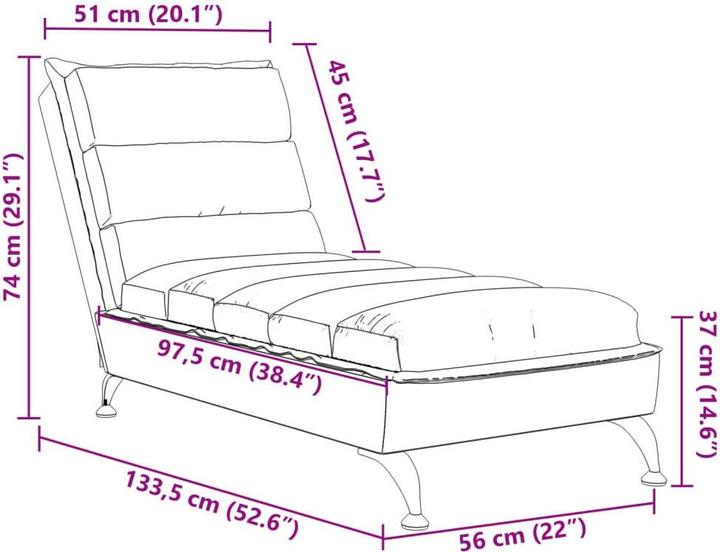 Produktbild vidaXL Chaiselongue