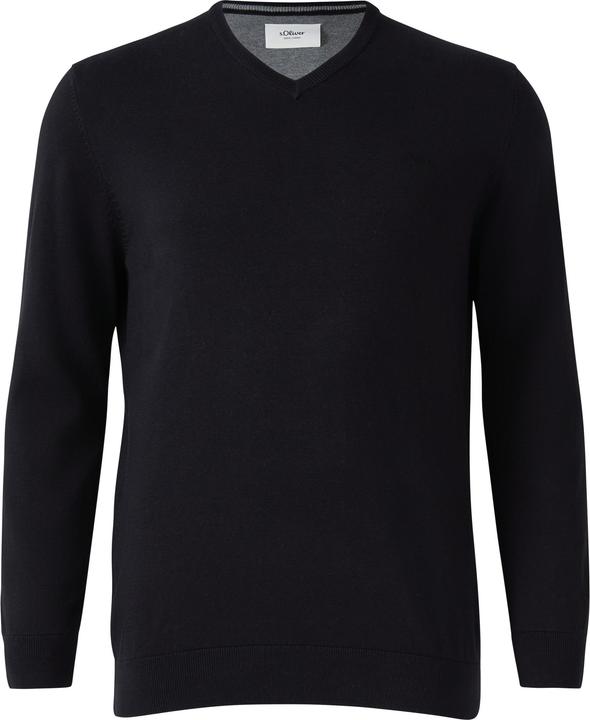 Produktbild s.Oliver Strickpullover Strickpullover mit Logo-Stickerei (3XL)