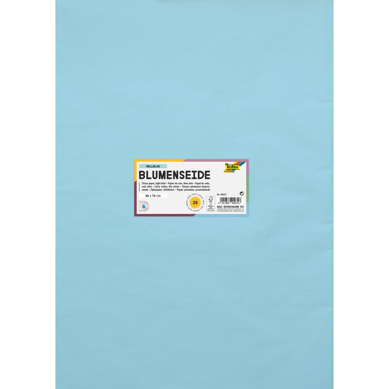Thumbnail - Folia, Bastelpapier, Seidenpapier, (B)500 x (H)700 mm, 20 g/qm, hellblau (20 g/m²)