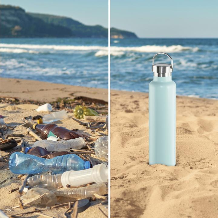 Actual product image Xavax Insulated bottle, 750 ml, lid with handle, pastel blue (0.75 l)