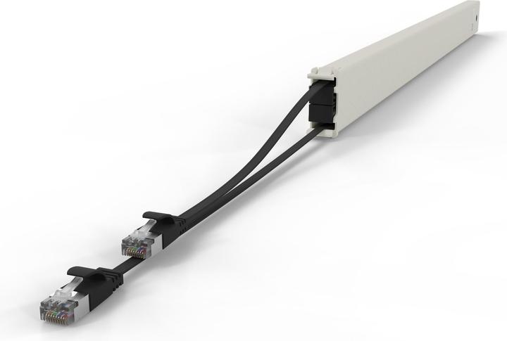 Actual product image PATCHBOX one / Cassette / 46RU / Cat 6A, STP, 2.5 m, black (S/FTP, CAT6a, 2.50 m)