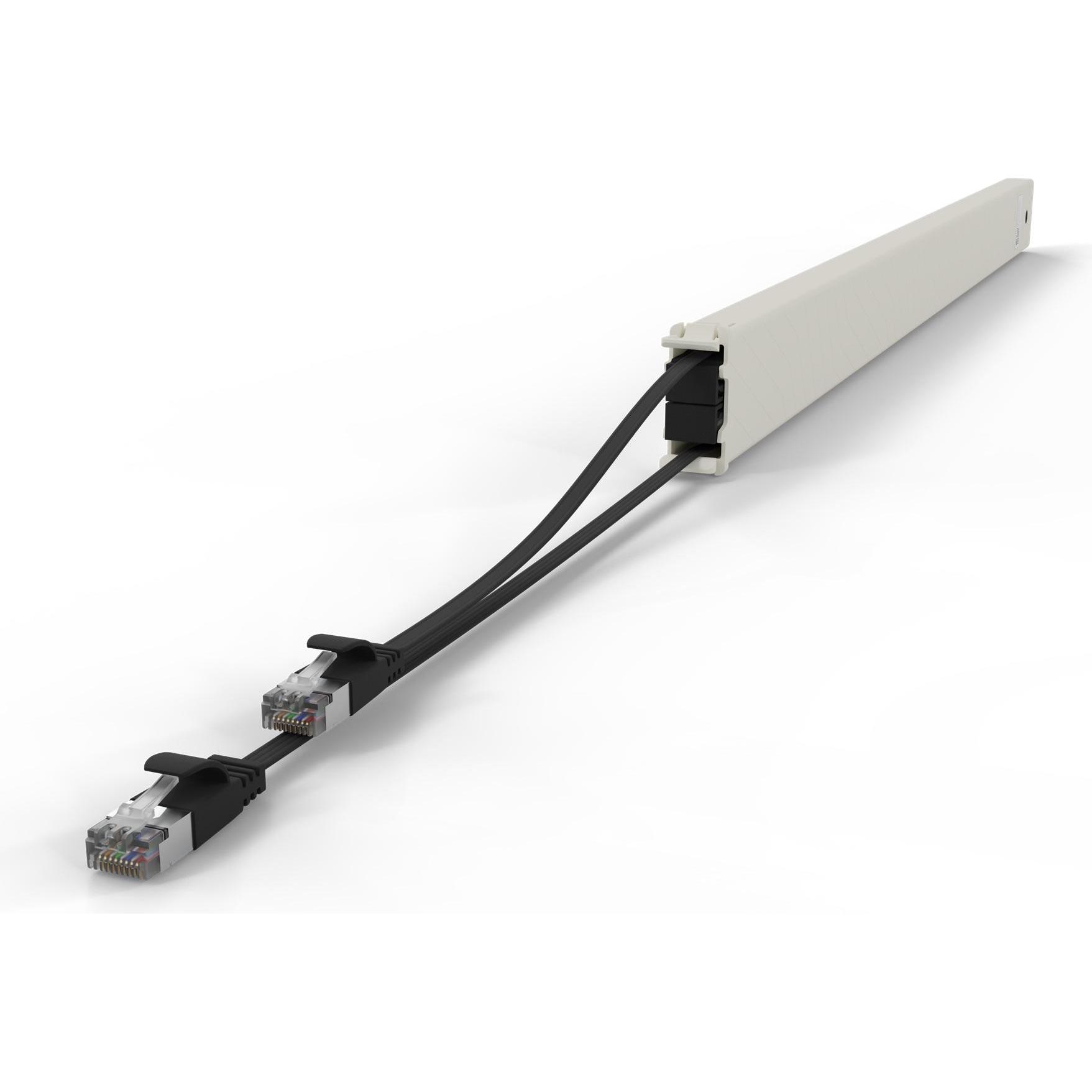 PATCHBOX one / Cassette / 46RU / Cat 6A, STP, 2.5 m, Schwarz (STP, CAT6a, 2.50 m), Netzwerkkabel
