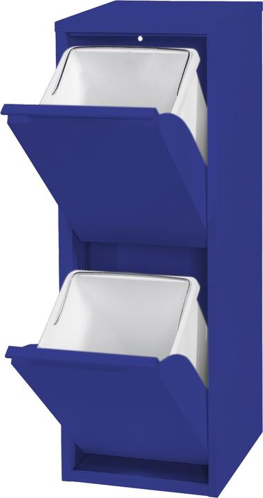 Produktbild En.Casa Mülltrennschrank Sollentuna Metall 2x14 L Nachtblau (28 l)