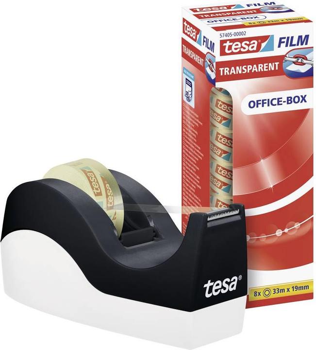 Produktbild tesa EASY CUT ORCA Tischabroller, sauberer Schnitt, inkl. 8 Rollen tesafilm