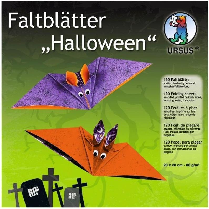 Ursus Bastelset Faltblätter Halloween, 20 x 20 cm, 120 Blatt