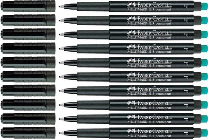 Immagine prodotto 10 penne FABER-CASTELL MULTIMARK 1513 nero 0,6 mm permanente (10x)