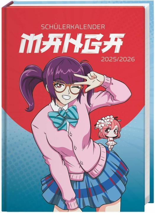Image du produit Manga Schülerkalender A5 2025/2026 - 17 Monate ab August 2025 (A5, Allemand)