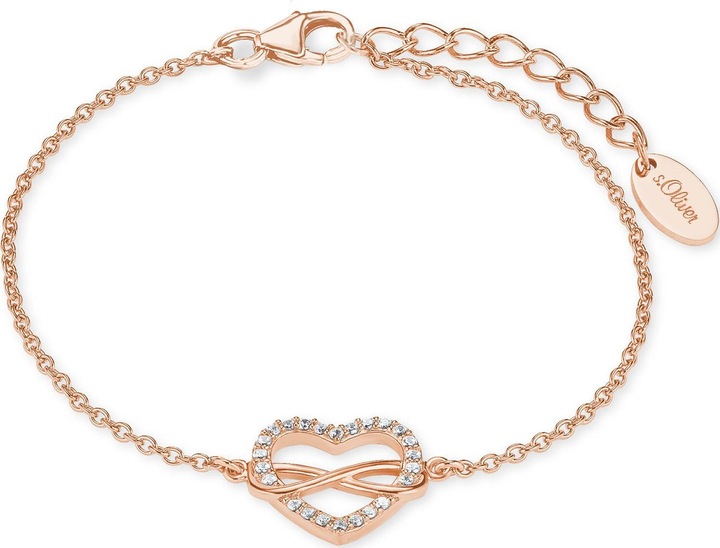 Actual product image S.Oliver Infinity Heart (20 cm, Silver, Zirconia)