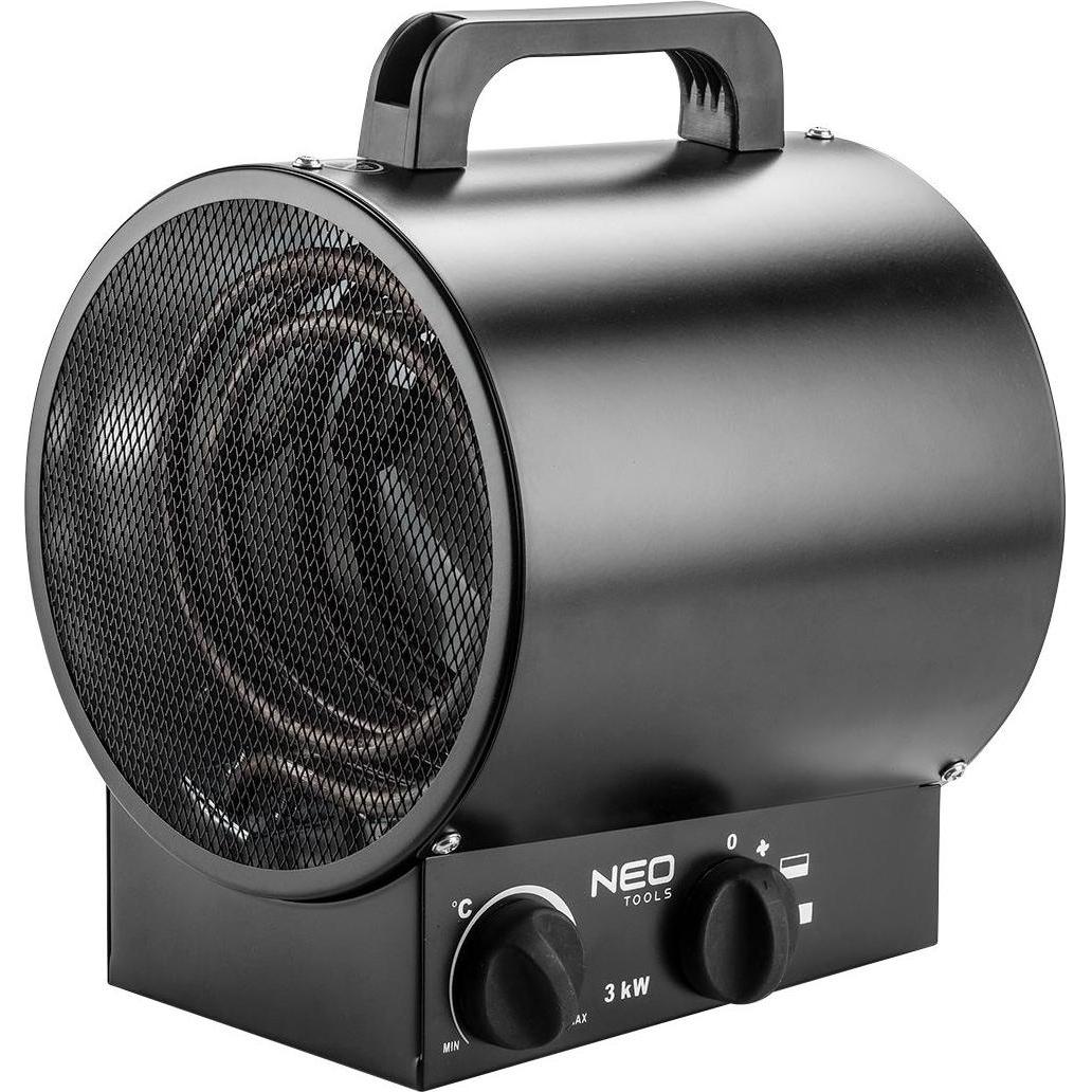 Neo Tools electric heater (3 kW industrial electric heater), Heizlüfter, Schwarz