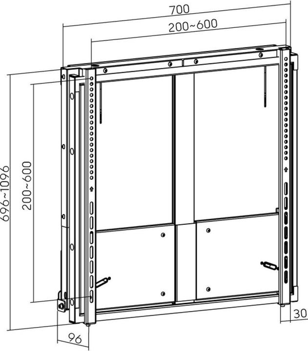 Produktbild Deltaco ARM-0800 (Wand, 75", 65 kg)
