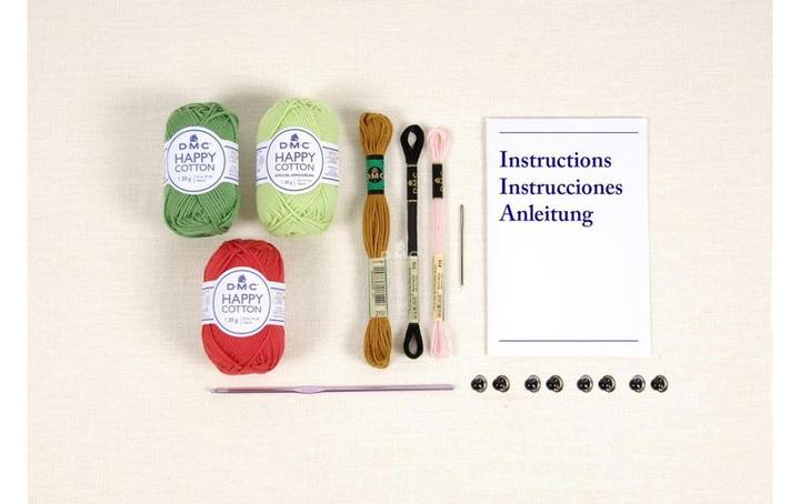 Actual product image DMC Cable crochet set Amigurumi Fruit Friends, motif: Smiley, set