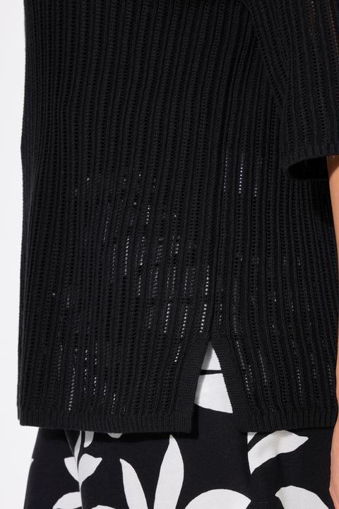 Produktbild Ulla Popken Pullover, Ajourmuster, U-Boot-Ausschnitt, Halbarm (58)