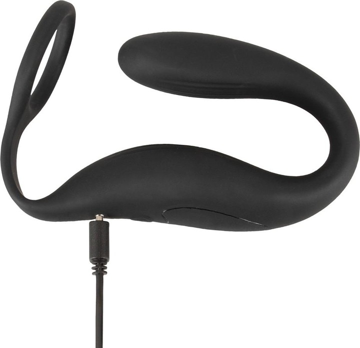 Actual product image Black Velvets Cock ring with RC butt plug (2.60 cm)