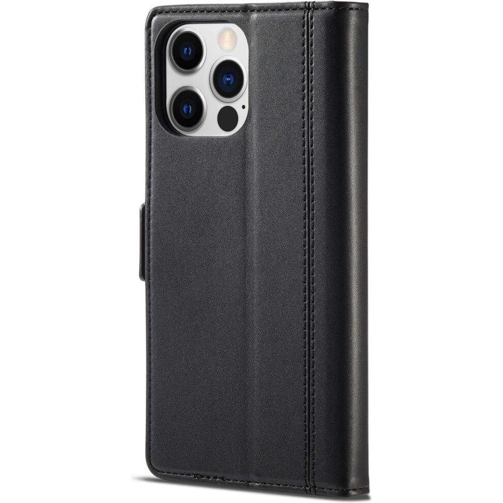 Thumbnail - Cover-Discount iPhone 14 Pro - Stand Flip Case Hülle schwarz (Apple iPhone 14 Pro), Smartphone Hülle, Schwarz