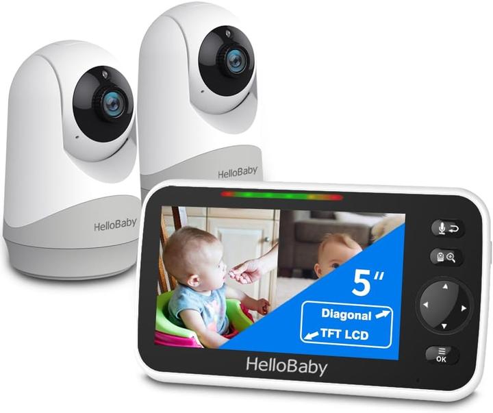 Image du produit HelloBaby Video-Baby-Monitor mit Split-Screen und Nachtsicht (Vidéo et audio)