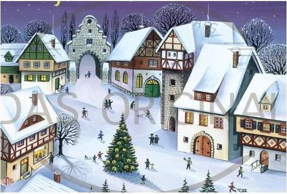 Olewinski & Tochter 2988 - Postkarte Weihnachtsabend