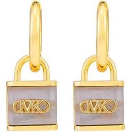 Michael Kors, Ohrringe, Kors Lock Gold-Plated Hoop Earrings With Pearl