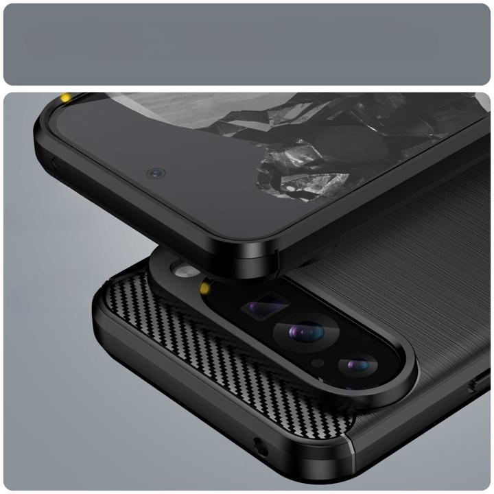 Actual product image Cover-Discount Google Pixel 9 Pro XL - Metal Carbon Look Cover (Google Pixel 9 Pro XL)