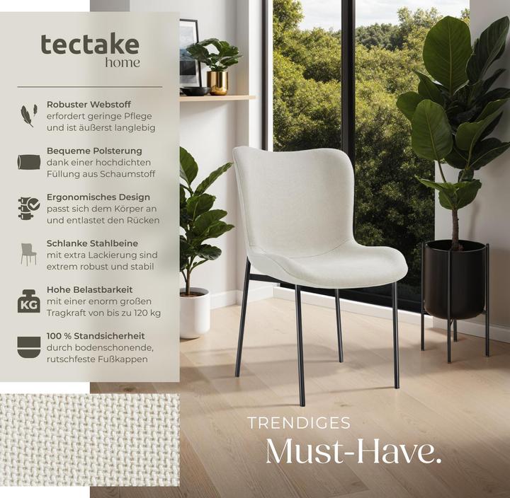 Immagine prodotto tectake Sedia imbottita Tessa