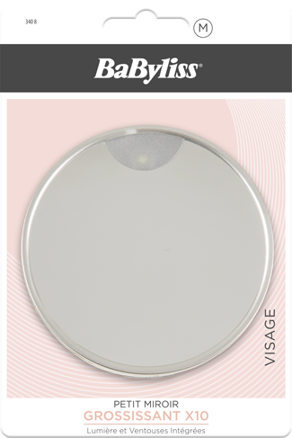 Actual product image BaByliss LED Magnifying Mirror x10 with Suction Cups (Ø 9 cm)