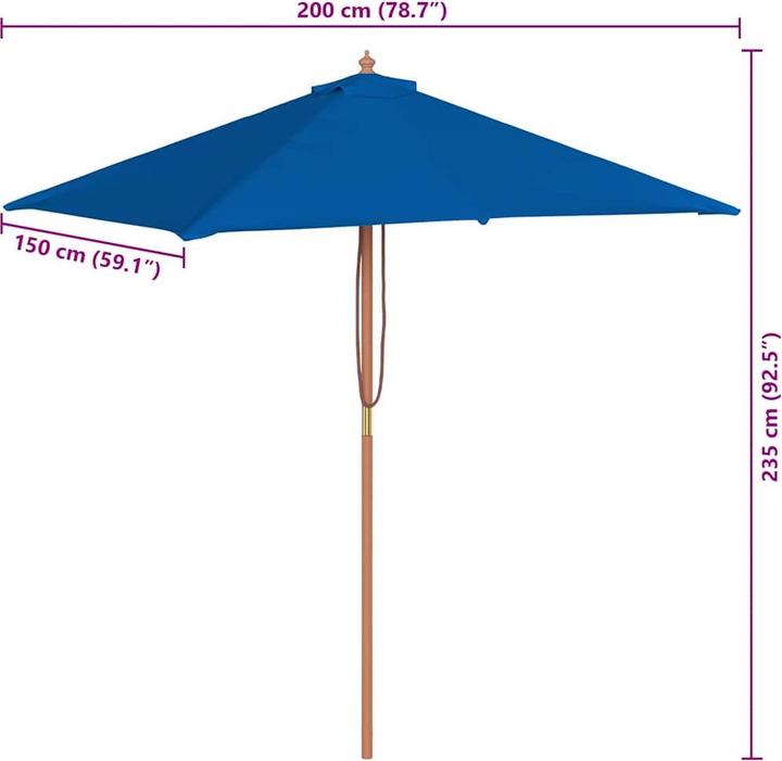 Immagine prodotto vidaXL Sonnenschirm (1.50 m)