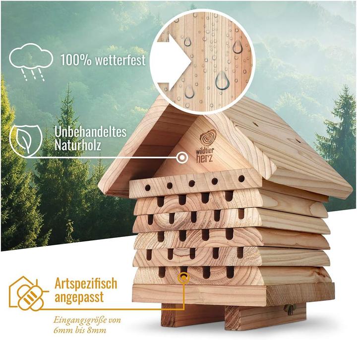 Produktbild Wildtier Herz Bienenhotel (Wildbienen, Biene)