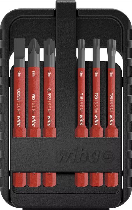 Actual product image Wiha Bit set slimBit electric (Screw slot)