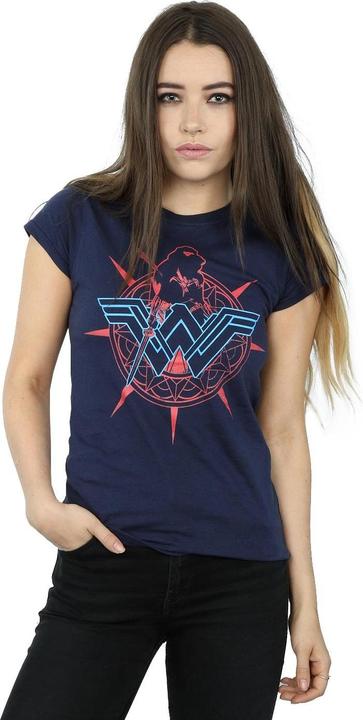 Image du produit - T-shirt WONDER WOMAN WARRIOR SHIELD - Femme (M)