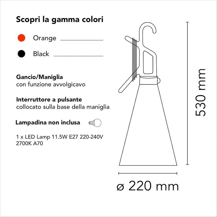 Produktbild Flos Mayday Work Lamp Orange (E27)