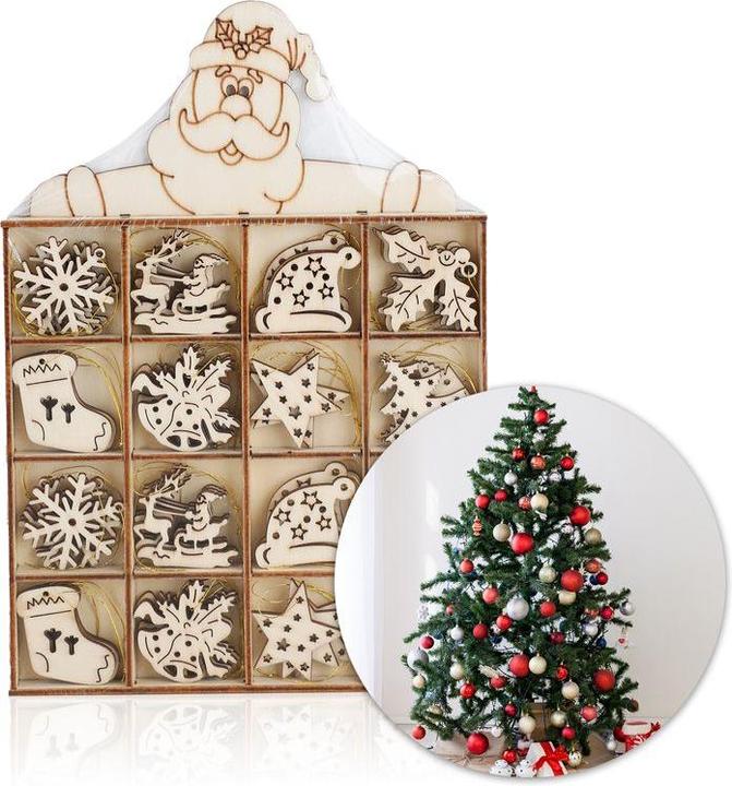 Hermex Holzanhänger Set (48-teilig)