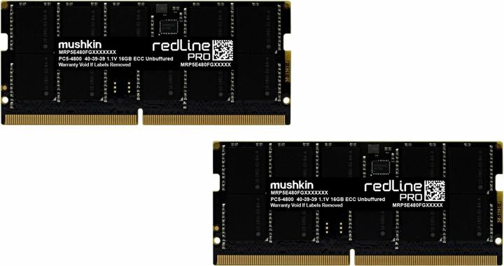 Image du produit Mushkin SO-DIMM 32 GB DDR5-5600 (noir, MRP5T560LKKD32G28, Redline PRO) (1 x 32GB, 5600 MHz, RAM DDR5, SO-DIMM)