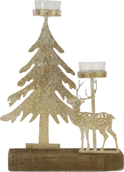 Werner Voss GmbH Teelichthalter Hirsch & Tanne 22 x5 x29cm (1x)