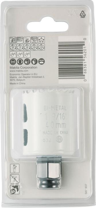Actual product image Makita EZYCHANGE BIM hole saw 40mm (40 millimetres)