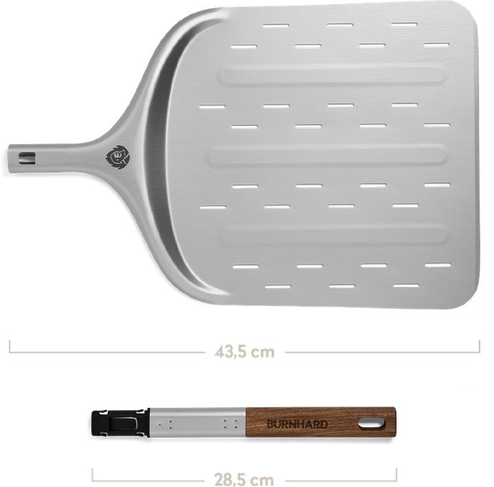 Immagine prodotto Burnhard Cursore per pizza in legno d'acacia e alluminio