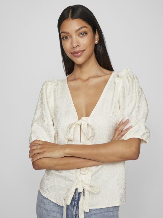 Actual product image Vila Short sleeve top tied at the front (40)