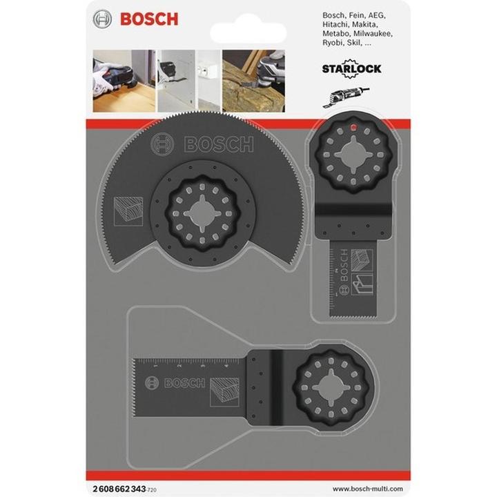Produktbild Bosch Professional Zubehör Holz-Basis-Set, 3-teilig, Sägeblätter für Multifunktionswerkzeuge