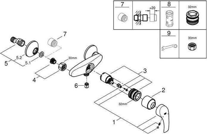 Actual product image Grohe Eurosmart 33555