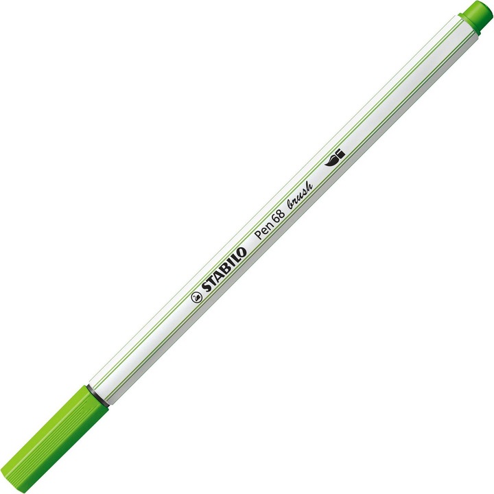 Image du produit STABILO Pen 68 brush Stylo feutre Premium (Vert clair, 1 x)