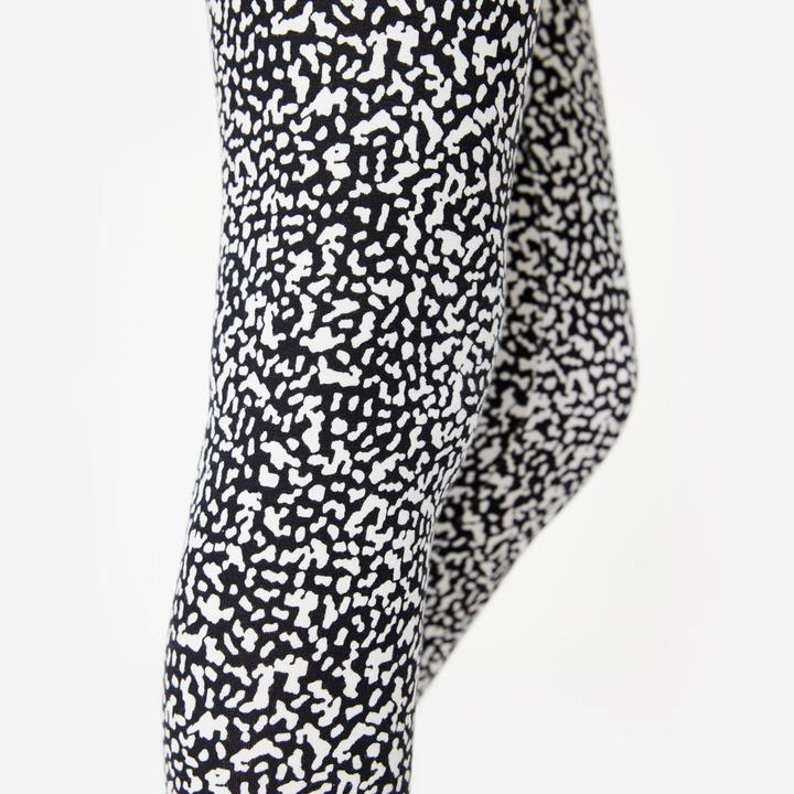 Produktbild Decathlon Leggings Mädchen Baumwolle bedruckt - schwarz/weiss (5, 6)