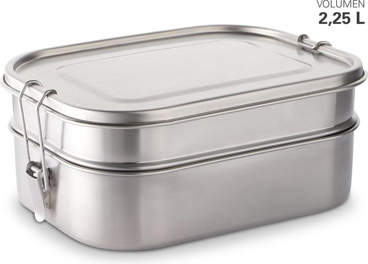 Weis Versperdose aus Edelstahl Doppelstock