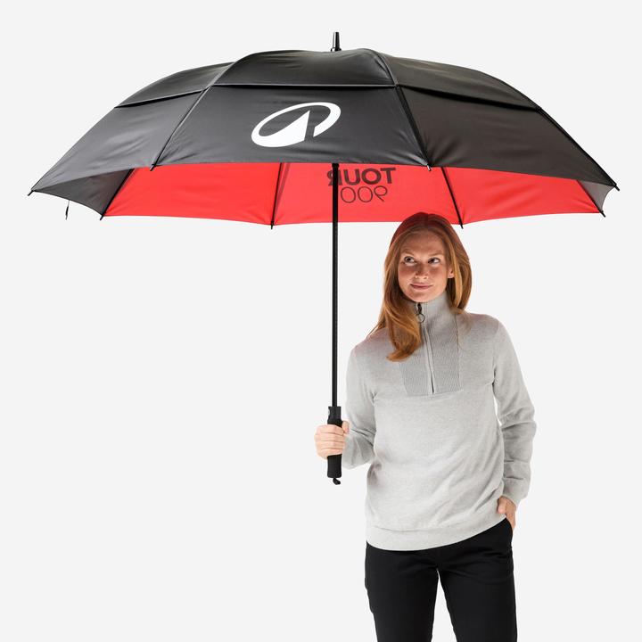 Actual product image Inesis Golf Regenschirm Tour 900 170 cm rot und schwarz
